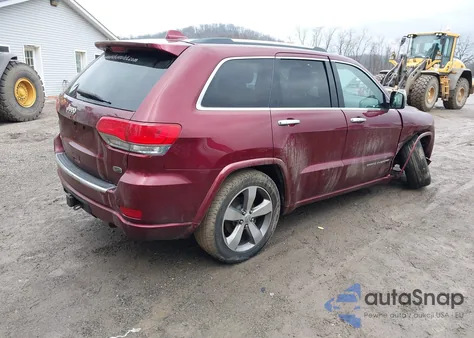 2016 Jeep Grand Cherokee Overland z USA, uszkodzony, nr VIN 1C4RJFCG1GC493602